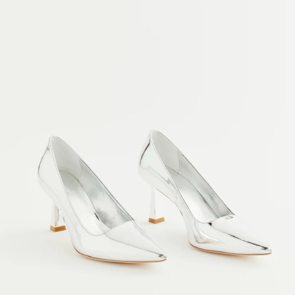 Reformation Milano Pumps In Silver Size 8 - Picture 2 of 11